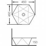 Раковина накладная Grossman 460х460х150 нестандартная белая GR-3029