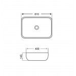 Раковина накладная Grossman 610х400х145 прямоугольная белая GR-3049