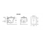 Унитаз подвесной Grossman Classic горизонтальный выпуск сиденье микролифт белый GR-4463S