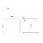 Зеркало Grossman Lara 80 с подсветкой и гравировкой 138070