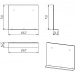 Зеркало с полкой Grossman Тенза 85 см веллингтон 208501