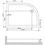 Душевой поддон Grossman 120х90х15 см правый GR-41210920R