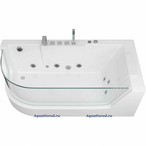 Акриловая ванна Grossman 170х80х59 см с гидромассажем правая GR-17000-1R