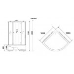 Душевая кабина Niagara Premium NG-709-01N с крышей полосатое стекло 100х100х220