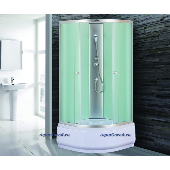 Душевая кабина Niagara Eco NG-7308-08BK без крыши матовое стекло 90х90х200