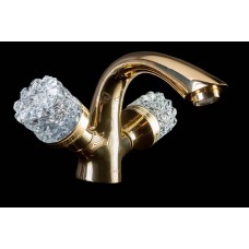 Смеситель Boheme Crystal для умывальника 291-CRST золото Смеситель Boheme Crystal для умывальника 291-CRST золото
