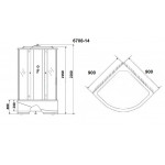 Душевая кабина Niagara Classic NG-6708-14 с крышей прозрачное стекло 90х90х215