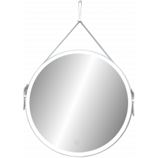 Зеркало Континент Millenium White LED D 650 с подсветкой на кожаном ремне