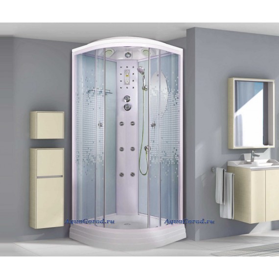 Душевая кабина Niagara Premium NG-302-01N с крышей стекло мозаика 100х100х220