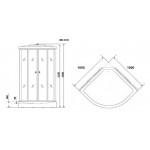 Душевая кабина Niagara Premium NG-302-01N с крышей стекло мозаика 100х100х220