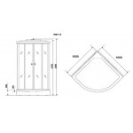 Душевая кабина Niagara Classic NG-3302-14 с крышей матовое стекло 100х100х215