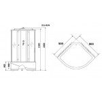 Душевая кабина Niagara NG-211-01N с крышей тонированное стекло 90х90х220