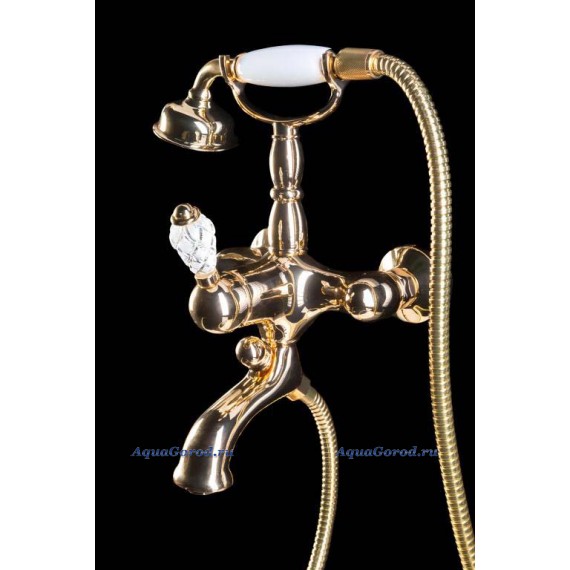Смеситель Boheme Crystal 283-CRST для ванны с гарнитуром золото Смеситель Boheme Crystal 283-CRST для ванны с гарнитуром золото