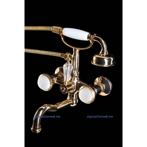 Смеситель Boheme Satine для ванны с гарнитуром 293-ST золото Смеситель Boheme Satine для ванны с гарнитуром 293-ST золото