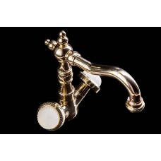 Смеситель Boheme Satine для умывальника с высоким изливом 292-ST золото