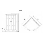 Душевая кабина Niagara Eco NG-5301-14 с крышей матовое стекло 90х90х215