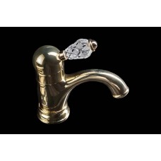 Смеситель Boheme Crystal для умывальника 281-CRST золото Смеситель Boheme Crystal для умывальника 281-CRST золото