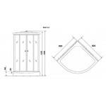 Душевая кабина Niagara Classic NG-3317-14 с крышей матовое стекло 90х90х215