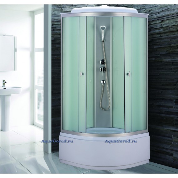 Душевая кабина Niagara Eco NG-7307-14 с крышей матовое стекло 80х80х215