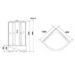 Душевая кабина Niagara Classic NG-2310-14R с крышей матовое стекло 120х80х215 правая