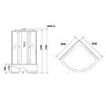 Душевая кабина Niagara Eco NG-8308-14 с крышей матовое стекло 90х90х210