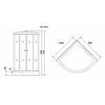 Душевая кабина Niagara Eco NG-4512-08R с крышей стекло мозаика 120х80х215 правая