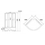 Душевая кабина Niagara Premium NG-212-01N с крышей тонированное стекло 100х100х220