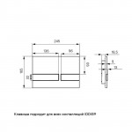 Кнопка смыва Iddis Unifix для инсталляции черный матовый UNI06BCi77