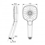 Душевая лейка Iddis Sena хром глянец/белый SEN3F00i18