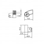 Держатель для лейки Iddis Optima Home хром глянец/серый 040CP00i53