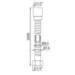 Шланг для душа армированный Iddis Optima Home хром глянец A5021120