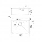 Мойка кухонная Iddis Haze 510х590 нержавеющая сталь матовый HAZ59S0i77