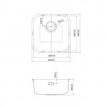 Мойка кухонная Iddis Mate 446х446 нержавеющая сталь матовый MAT44S0i77