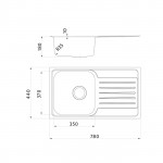 Мойка кухонная Iddis Sound 780х440 нержавеющая сталь полированный SND78PDi77