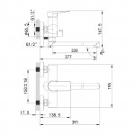 Смеситель Iddis Bridge BRDSB02i10WA для ванны с душем