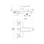 Смеситель Iddis Sign SIGSB02i02WA для ванны, хром