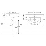 Раковина подвесная Kerama Marazzi Buongiorno 55 белый глянец BG.NN.wb.55