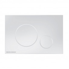 Кнопка Kerama Marazzi для инсталляции двухрежимная круглая белый глянец M670KM