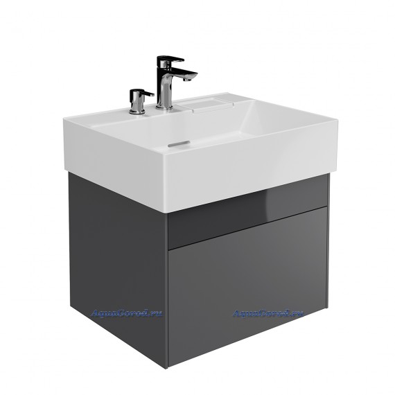 Тумба под умывальник Kerama Marazzi Logica 60 подвесная с подсветкой стальной серый LO.60.2\ST Тумба под умывальник Kerama Marazzi Logica 60 подвесная с подсветкой стальной серый LO.60.2\ST