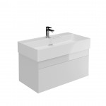 Тумба под умывальник Kerama Marazzi Logica 90 подвесная с подсветкой белая LO.90.2\WHT
