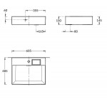Раковина Kerama Marazzi Logica 60 с 1 отверстием под смеситель белая LO.wb.60.1
