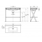 Консоль под умывальник Kerama Marazzi PIANO Next 95 напольная металлическая черный матовый PIA.N.95\BLK