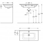 Раковина Kerama Marazzi Piano 85 подвесная белая PI.wb.85