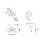 Раковина накладная Kerama Marazzi Plaza 60х38 без отверстия под смеситель белый глянец PLR.wb.60