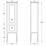 Шкаф-пенал Kerama Marazzi PLAZA Classic NEO 50 напольный белый матовый PL.CN.175\WHT.M