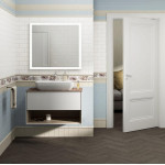 Тумба под умывальник Kerama Marazzi PLAZA Modern 80 подвесная ящик+полка белый матовый PLB.M.80.1\WHT