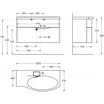 Раковина Kerama Marazzi Riva 100 подвесная с крепежом белая левая RV.wb.100Lh