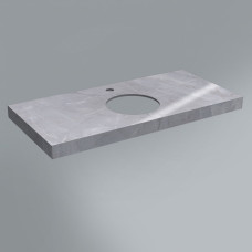 Столешница Kerama Marazzi CANALETTO Риальто 100х48 для накладных раковин керамогранит лаппатированный серый камень CN100.SG560702R