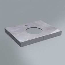 Столешница Kerama Marazzi CANALETTO Риальто 60х48 для накладных раковин керамогранит лаппатированный серый камень CN60.SG560702R