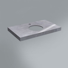 Столешница Kerama Marazzi CANALETTO Риальто 80х48 для накладных раковин керамогранит лаппатированный серый камень CN80.SG560702R